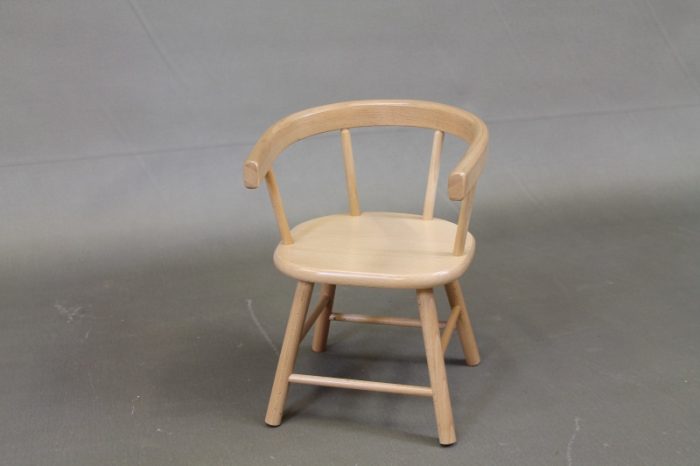 wooden kids chair curved back