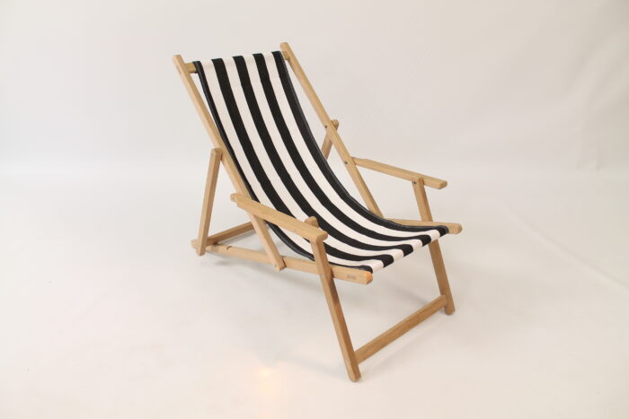 Luxe eikenhouten strandstoel van Nederlands fabricaat