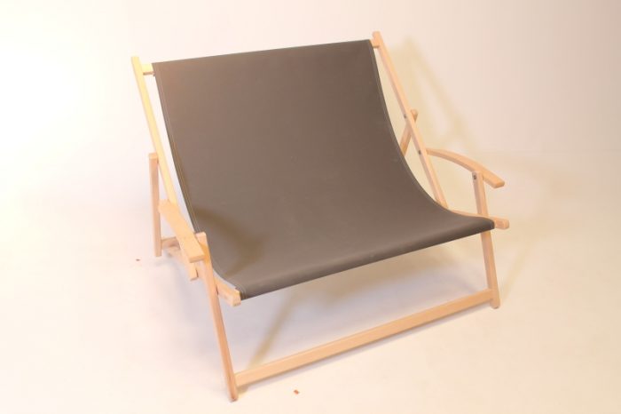 Tweepersoons houten strandstoel