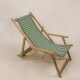 houten strandstoel eiken groen witte loper
